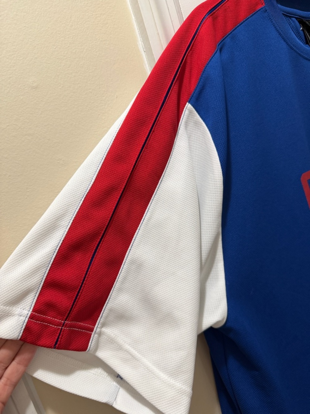 NY Giants Reebok NFL Team Apparel Royal Blue Tee with Red & White Logo - Picture 6 of 6